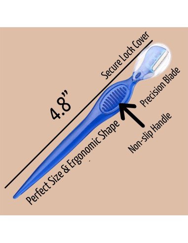 30 Cuchillas de Cejas ALAZCO Azul - Afeitar y Exfoliar Facial