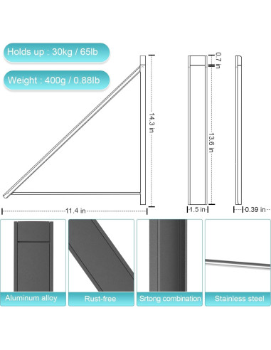 Estante Plegable para Secar Ropa SunEegral Gris 36 cm