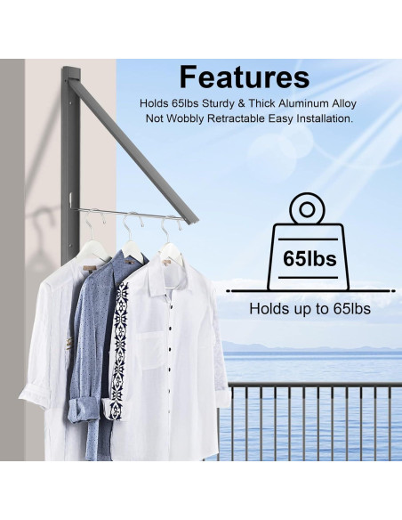 Estante Plegable para Secar Ropa SunEegral Gris 36 cm