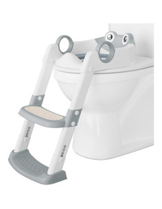 Asiento de Entrenamiento para Baño Sunvasagoo Gris con Escalera 2