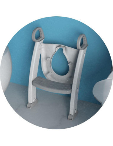 Orinal de Entrenamiento Spuddies con Escalera Blanco/Gris