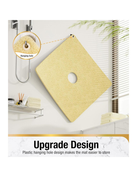 Alfombrilla de Ducha Antideslizante HITSLAM 60x60 cm Beige