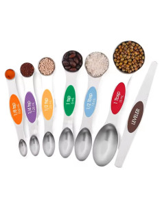 Juego de 7 Cucharas Medidoras VIGOR PATH Acero Inoxidable