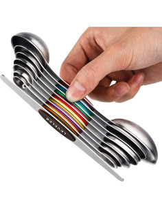 Juego de 7 Cucharas Medidoras VIGOR PATH Acero Inoxidable 2