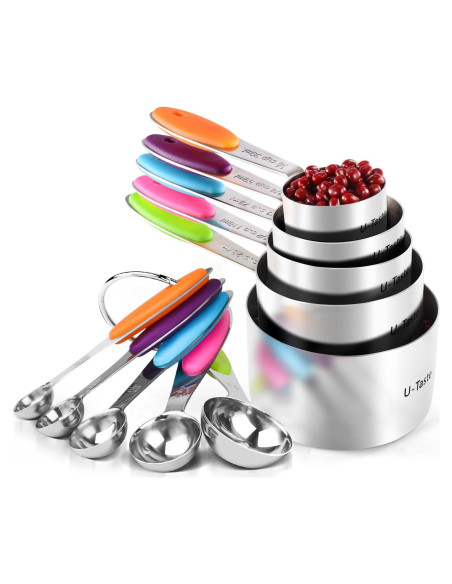Juego de 10 Tazas Medidoras U-Taste Acero Inoxidable 18/8