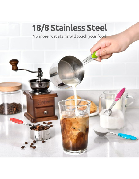 Juego de 10 Tazas Medidoras U-Taste Acero Inoxidable 18/8