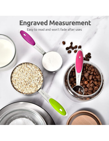 Juego de 10 Tazas Medidoras U-Taste Acero Inoxidable 18/8