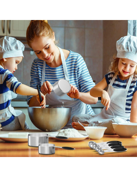 Juego de Tazas y Cucharas Medidoras Wildone 21 Piezas