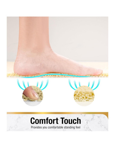 Alfombrilla de Ducha Antideslizante HITSLAM 60x60 cm Beige