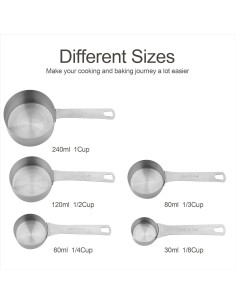 Juego de Tazas y Cucharas Medidoras Smithcraft Acero Inoxidable 2