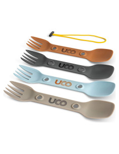 UCO Utility Spork 4-Pack Cuchara-Tenedor-Cuchillo Camping