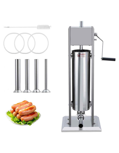 Rellenador de Salchichas Manual PioneerWorks 7L Acero Inoxidable