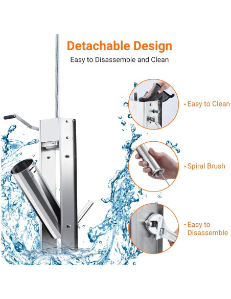 Rellenador de Salchichas Manual PioneerWorks 7L Acero Inoxidable