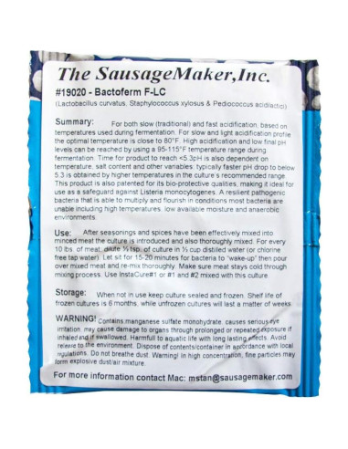 Cultura Bactoferm F-LC 25g para Salchichas - CHR Hanson