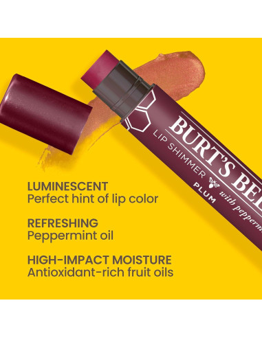 Bálsamo Labial Brillante Burt's Bees Ciruela 9.14 cm 9.92 g