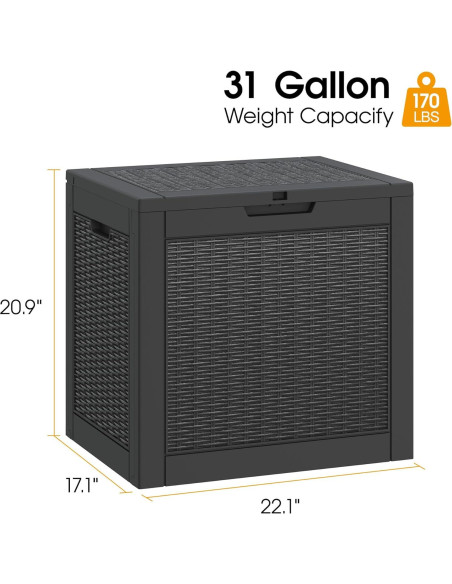 Caja de Almacenamiento Exterior NUNU LAB 31 Galones Impermeable