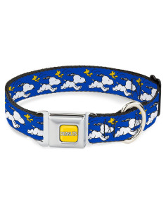 Collar para Perro Peanuts Buckle-Down 24.1-33 cm Azul