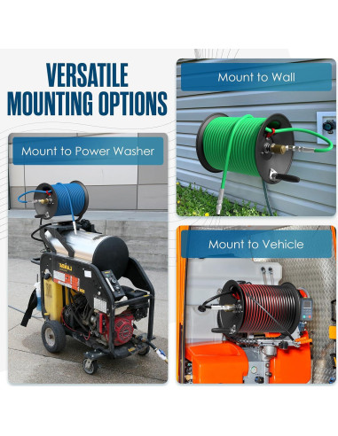Carrete de Manguera para Lavadora a Presión Houseables 30,48 m