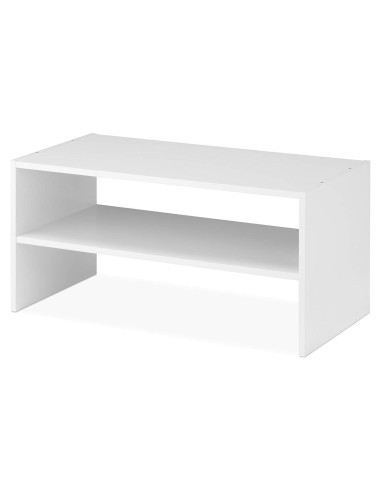 Estante para zapatos apilable Whitmor 2 estantes blanco 60,96 cm