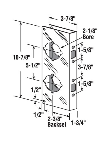 Placa de Refuerzo de Acero Inoxidable Prime-Line U 10539