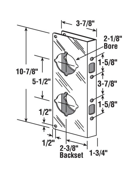 Placa de Refuerzo de Acero Inoxidable Prime-Line U 10539