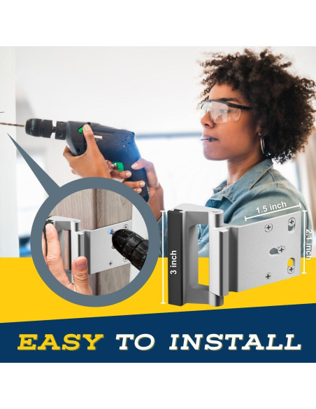 Cerradura de Seguridad Byssens para Puertas 7,62 cm Plata