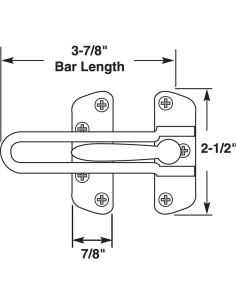 Cerradura de Barra Oscilante Prime-Line U 9899 9,84 cm 2