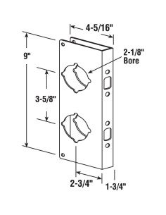 Placa de Refuerzo de Cerradura Prime-Line U 9595 Acero Inoxidable 2