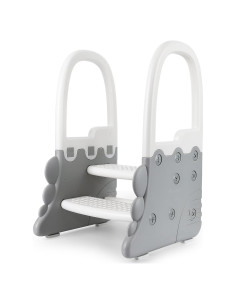 Taburete de 2 Pasos GAOMON para Niños Blanco Antideslizante