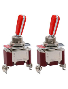 Interruptor de Palanca Twidec 16A 250V SPST 2 Pines Rojo