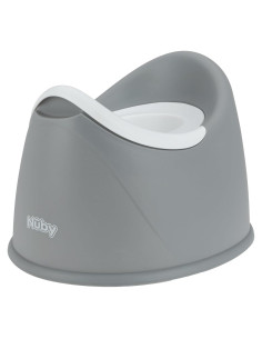 Asiento de Entrenamiento para Baño Nuby - Tazón Removible - 9+ Meses - Gris