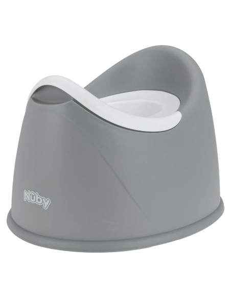 Asiento de Entrenamiento para Baño Nuby - Tazón Removible - 9+ Meses - Gris