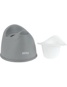 Asiento de Entrenamiento para Baño Nuby - Tazón Removible - 9+ Meses - Gris 2