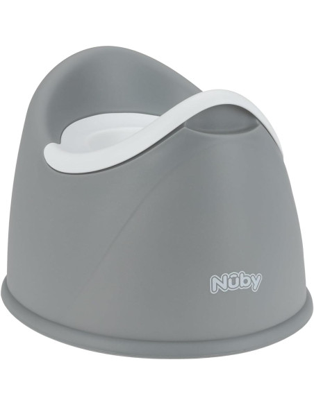 Asiento de Entrenamiento para Baño Nuby - Tazón Removible - 9+ Meses - Gris