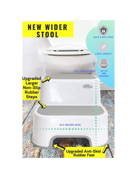 Escalera Doble Altura Secure Home 2 Peldaños Gris