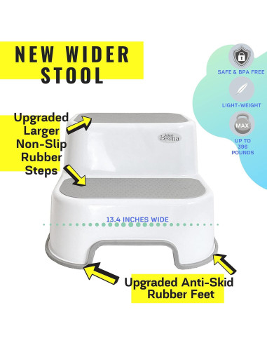 Escalera Doble Altura Secure Home 2 Peldaños Gris