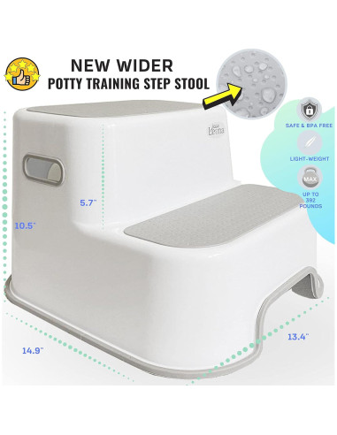 Escalera Doble Altura Secure Home 2 Peldaños Gris