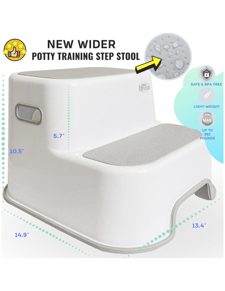 Escalera Doble Altura Secure Home 2 Peldaños Gris