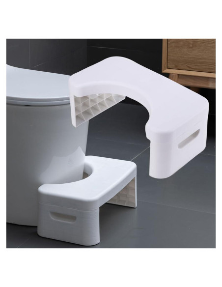 Taburete de Inodoro Plegable Coldchill 17,78 cm Blanco