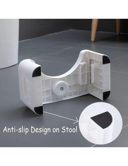 Taburete de Inodoro Plegable Coldchill 17,78 cm Blanco