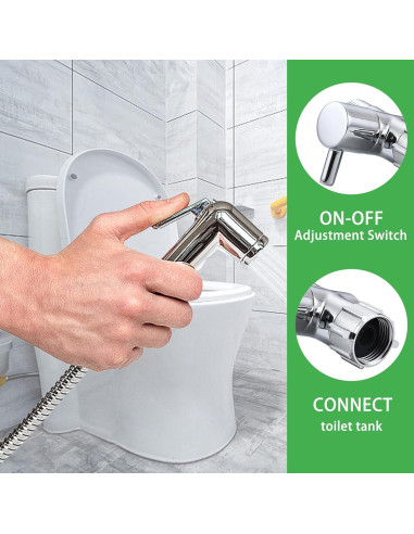 Adaptador T para Bidet HSMhose con Válvula de Cierre de Latón