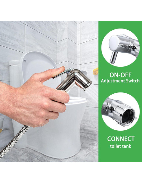 Adaptador T para Bidet HSMhose con Válvula de Cierre de Latón