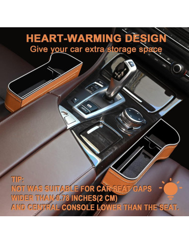 Organizador de Asiento de Coche Jiaji con Portavasos 2 Pzas