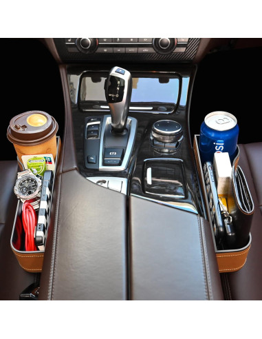 Organizador de Asiento de Coche Jiaji con Portavasos 2 Pzas