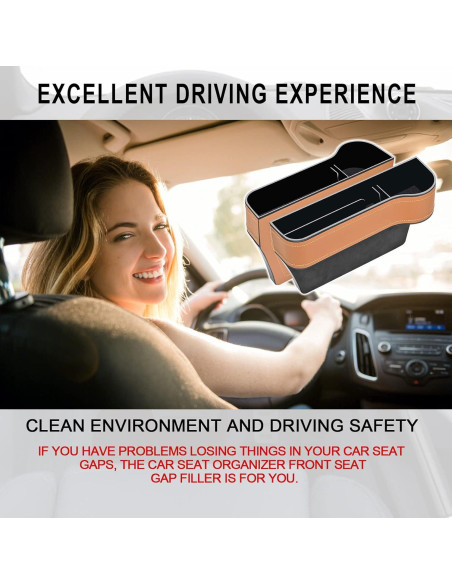 Organizador de Asiento de Coche Jiaji con Portavasos 2 Pzas