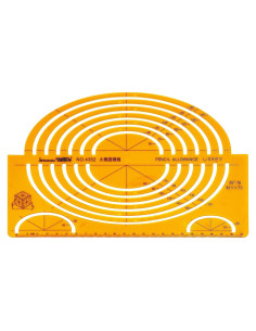 Plantilla Ovalada Grande ZLYY 24.8x15cm Resina K Naranja