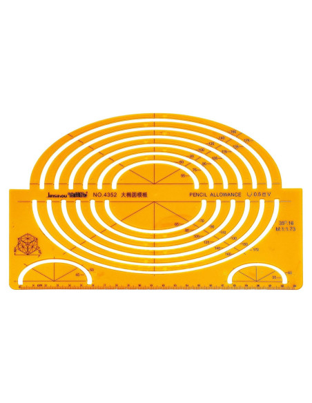 Plantilla Ovalada Grande ZLYY 24.8x15cm Resina K Naranja