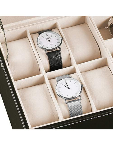 Estuche Organizador de Gafas y Relojes Jolitac 12 Compartimentos