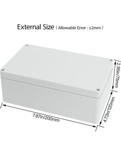 Caja de Conexiones Plástica IP65 HoHaing 200x120x75mm 2
