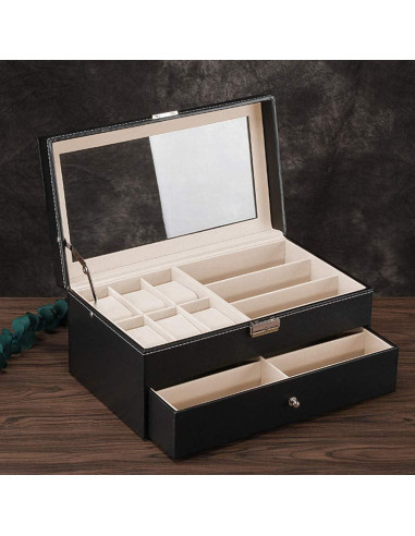 Estuche Organizador de Gafas y Relojes Jolitac 12 Compartimentos